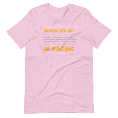 Women Belong In Racing T-shirt