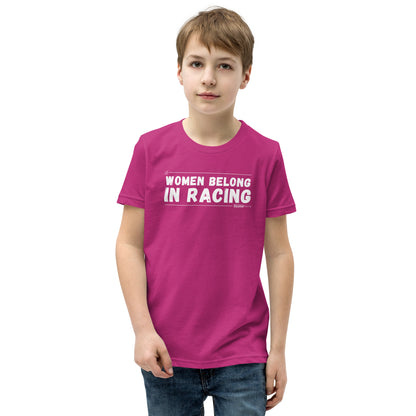 Women Belong In Racing Youth T-shirt