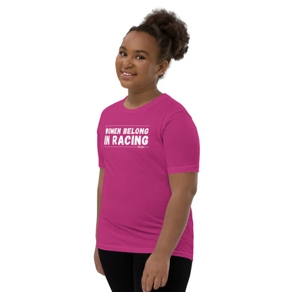 Women Belong In Racing Youth T-shirt