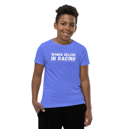 Women Belong In Racing Youth T-shirt