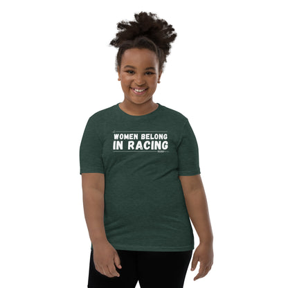 Women Belong In Racing Youth T-shirt