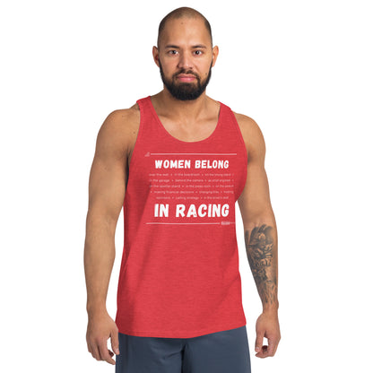 Women Belong In Racing Men's Tank Top