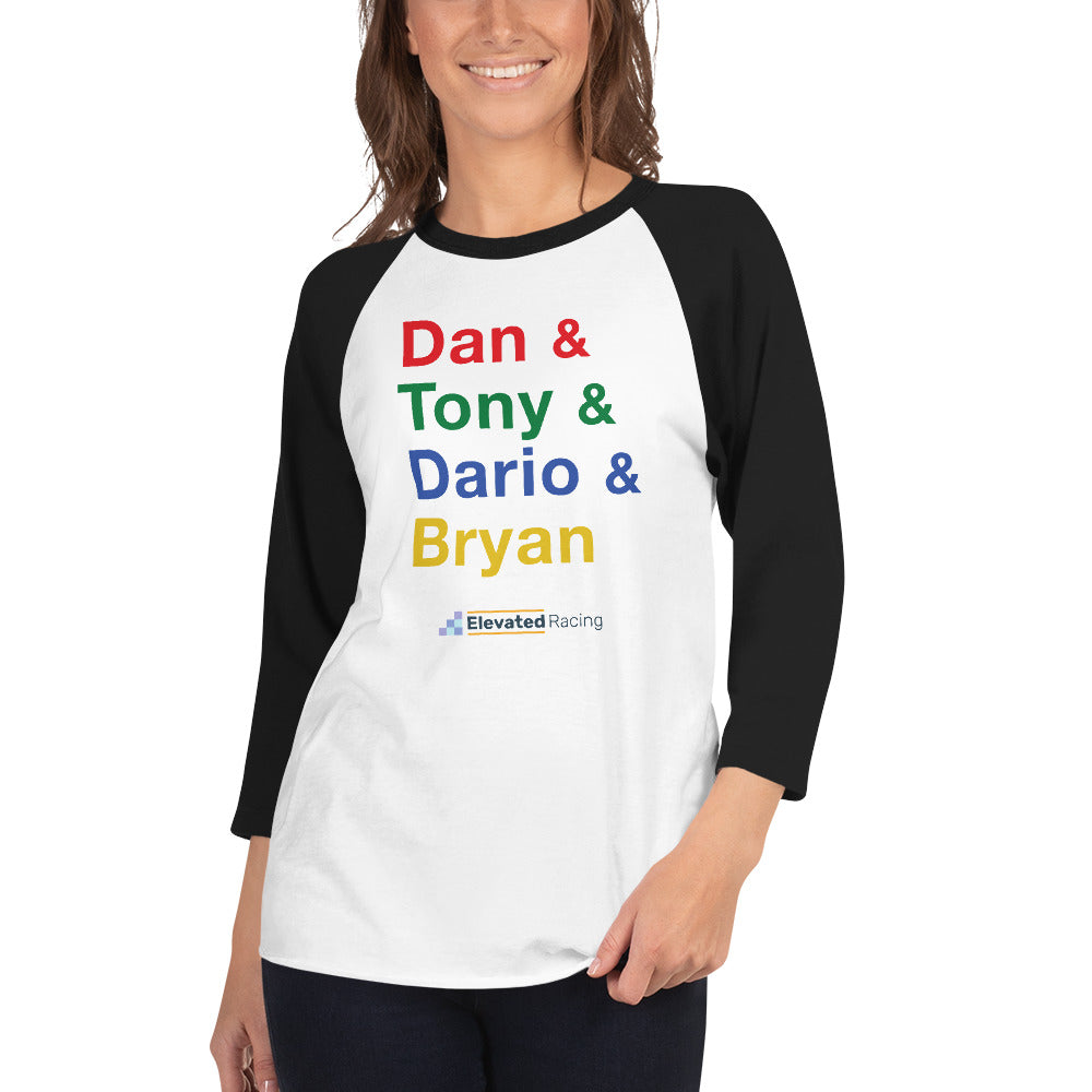 Dan & Tony & Dario & Bryan 3/4 Sleeve Shirt