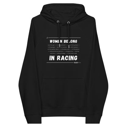 Women Belong In Racing Hoodie