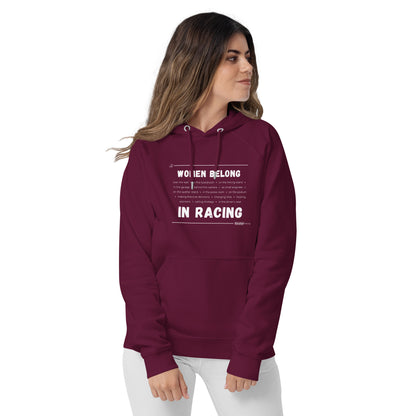 Women Belong In Racing Hoodie