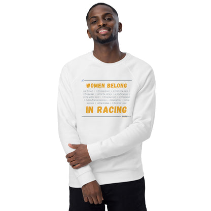 Women Belong In Racing Crew Sweatshirt