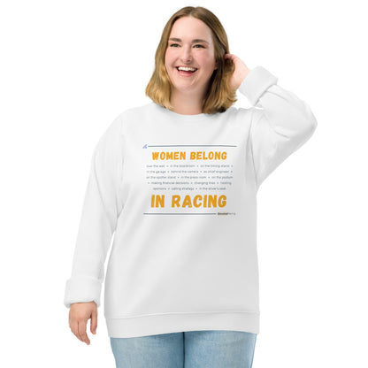 Women Belong In Racing Crew Sweatshirt