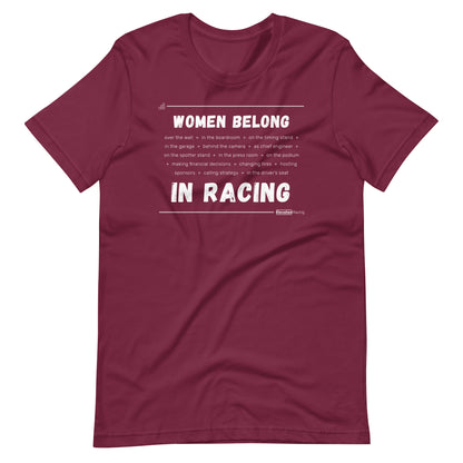 Women Belong In Racing T-shirt