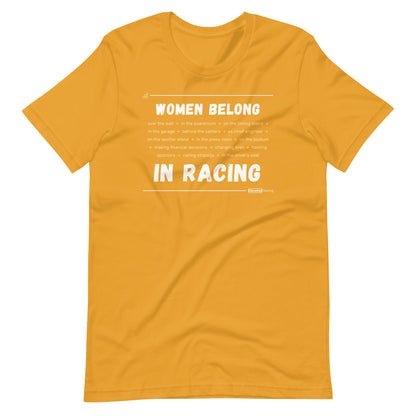 Women Belong In Racing T-shirt