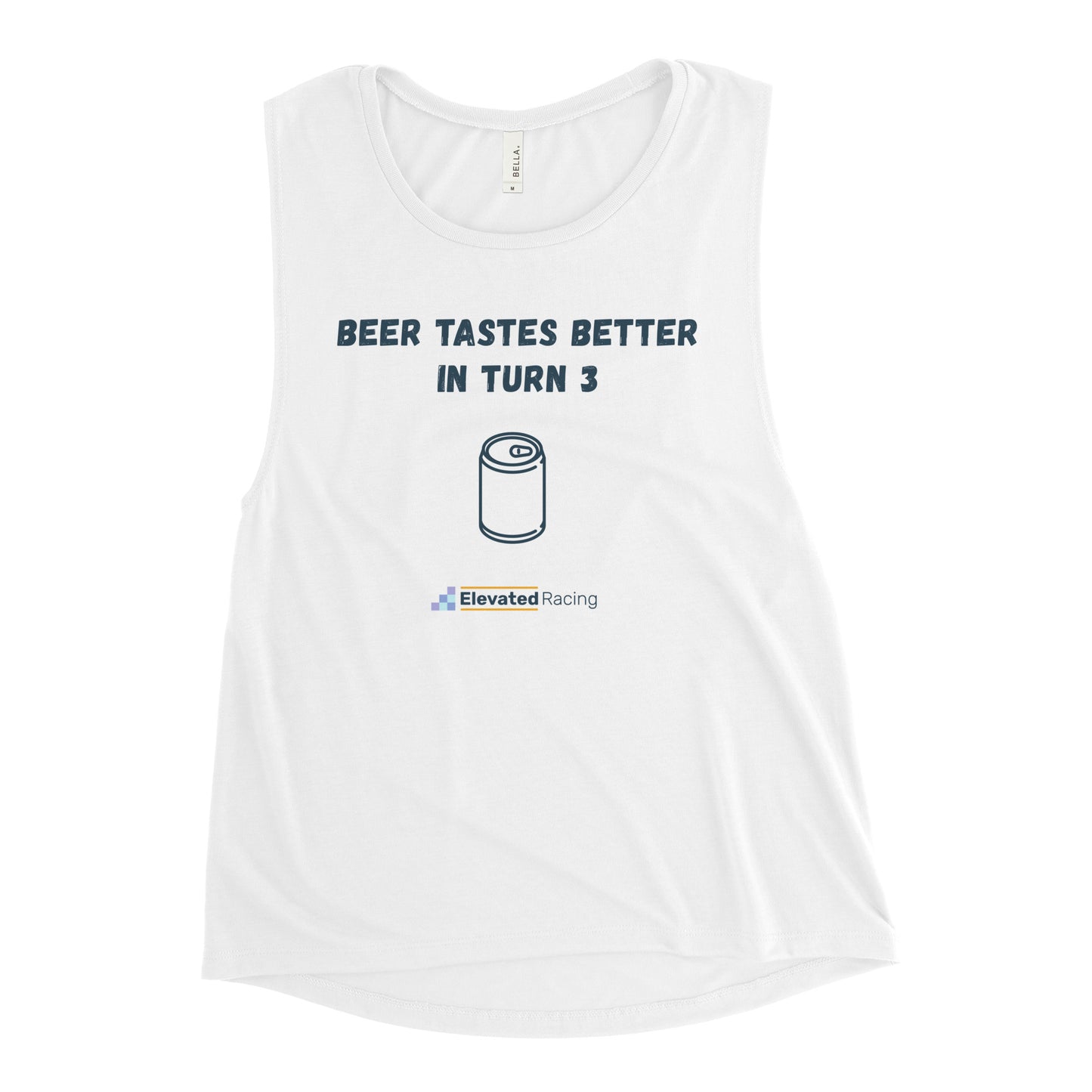 Beer Tastes Better In Turn 3 Women's Muscle Tank