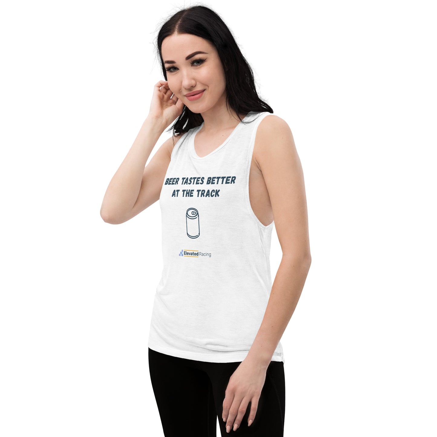 Beer Tastes Better At The Track Women's Muscle Tank